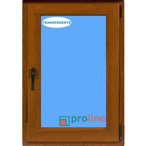 Ventana PVC PROLINE 700x1000 Roble Dorado Oscilobatiente Derecha Vidrio Transparente