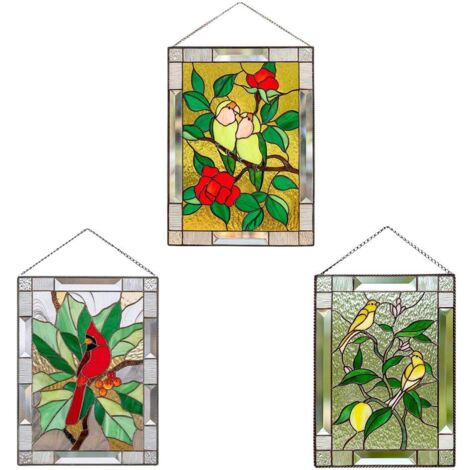 Ventana solar acrílica hecha a mano con colgante de pájaro, elemento decorativo, modelo A/B/C, dimensiones: 20 x 15 cm, peso: 300 g, 1 pieza