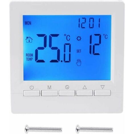 Vente chaude-Thermostat mural intelligent avec écran LCD pour chauffage au sol-Rétroéclairage bleu,de DEBUNS