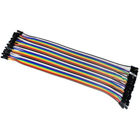 Vente directe d'usine de câble ruban 40P DuPont femelle-femelle double extrémité 1P, de 20 cm de long.