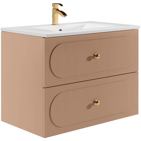 Meuble de salle de bain suspendu 2 vasques à poser 140cm 4 tiroirs Noir + miroir + colonne ouverture gauche - Soho