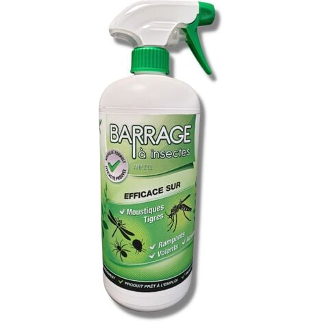 Venteo - Barrage à insectes - Efficace contre les insectes, ne tâche pas, sans odeur - Contenance 1L