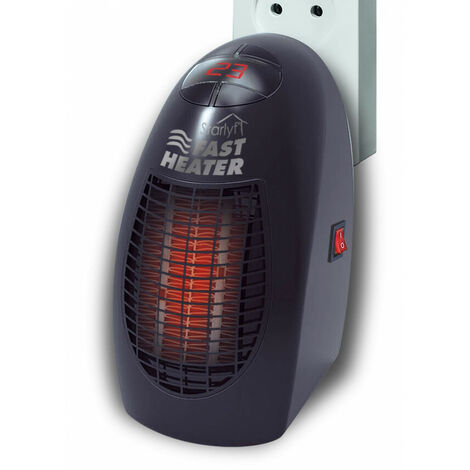 Venteo - Chauffage Express Malin - Fast Heater - Noir - Adulte - Ecran LED numérique / température réglable 400W