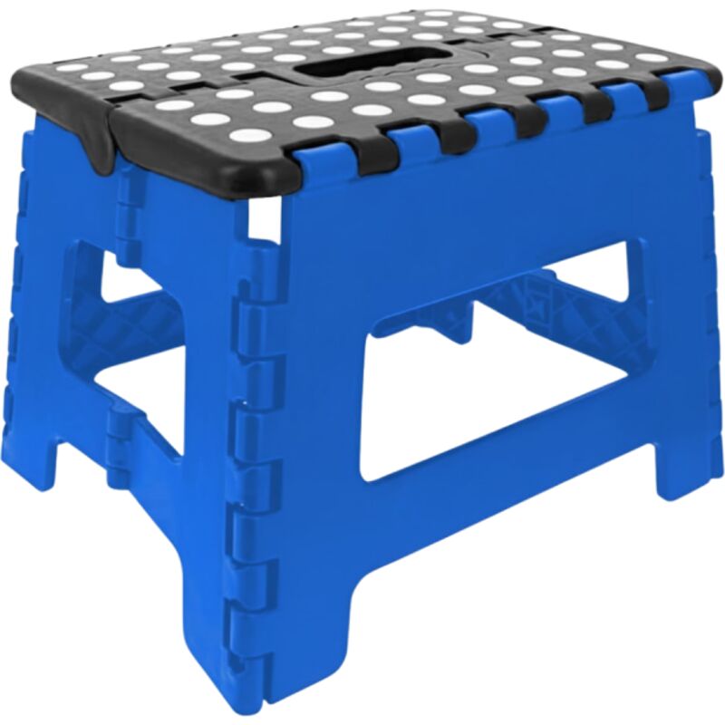 Venteo - Bleu 31.5 x 25.5 x 22 cm Marche Pied Pliant - Résiste jusqu'à 150kg de charge