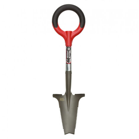 Venteo - Mini-digger - ROOTSLAYER™ - Rouge - Adulte - Idéal pour les activités outdoor - Tête en V - Acier carbone affutée
