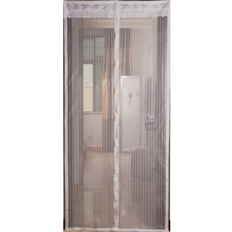 Venteo – Moustiquaire magnétique 2 rideaux 50cm x 220cm – Voile 48g/m² – Installation rapide sans outil – Pour portes et fenêtres
