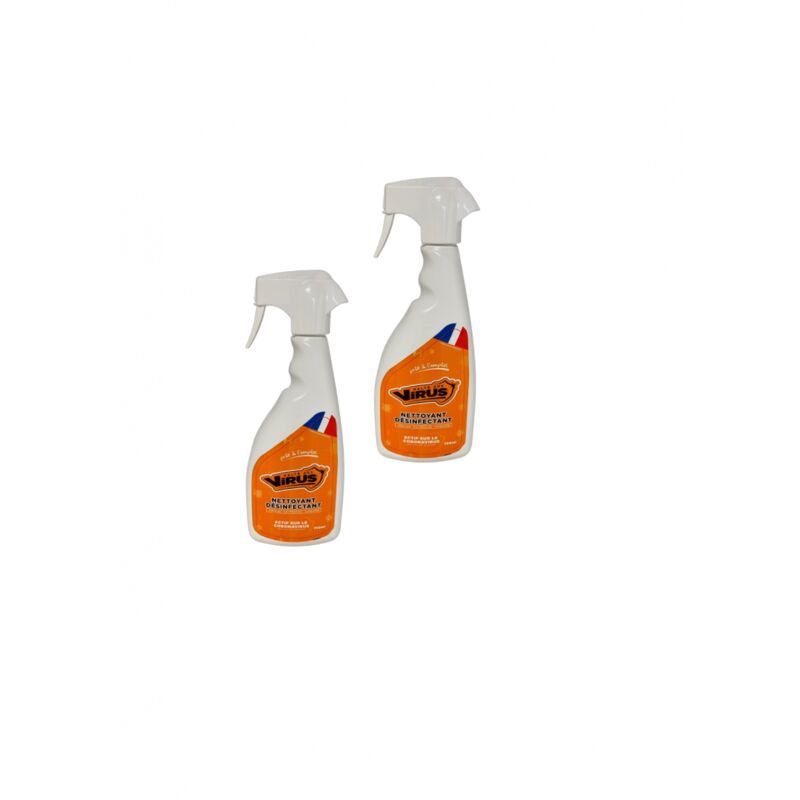 Nettoyant bactéricide toutes surfaces Venteo Orange - Adulte - Nettoyant à traitement virucide et fongicide - Lot 2 - 750ml