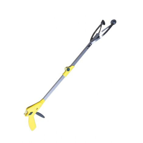 Venteo – Pince à déchets légère avec tête articulée – Manche pliable pour rangement – Poignée ergonomique – Ventouses pour accès optimisé