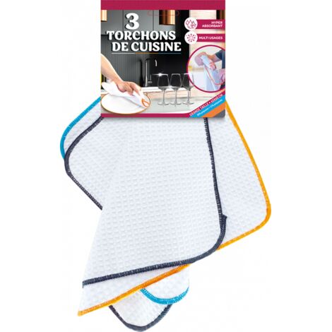 VENTEO Torchon Cuisine Microfibre Absorbante  Ustensiles De Cuisine Textiles  Entretien Lave Linge  Usage Vaisselle Surfaces Domestiques