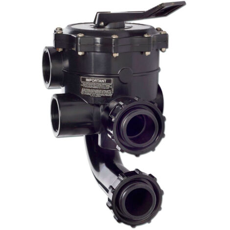 Hayward Mehrwegeventil SP0715X62E – 2 Zoll Anschluss, Für Sandfilter, Schwarz, Ersatzventil