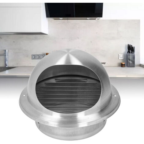 Ventilación externa reutilizable: extractor de acero inoxidable de 160 mm con flujo de aire circular para cocina y pared.