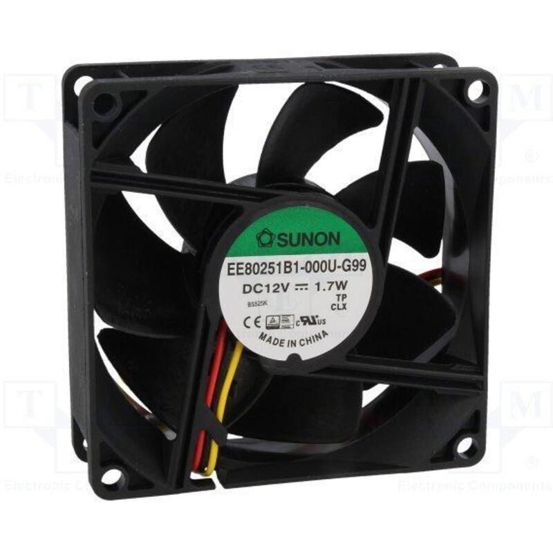 

Sunon - Ventilador 12Vdc 92x92x25mm 3 Cables Bolas 2W