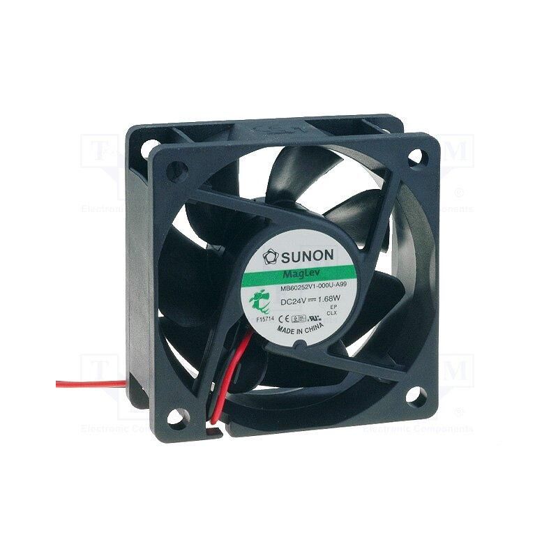 

Ventilador 24Vdc Medidas 60x60x25mm 2 Cables 450mm Vapo 1.01W - Sunon