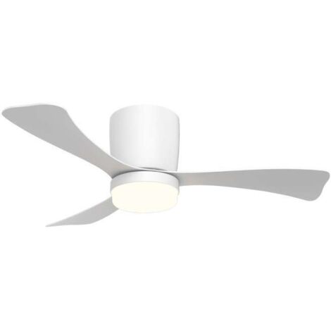 Ventilador a techo modelo Kent, 3 palas acabado blanco, 21cm(alto) 107cm(ancho) 107cm(fondo) .