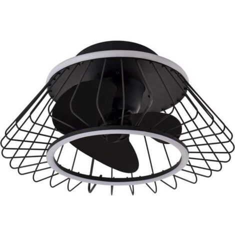 Ventilador a techo modelo Malabo, 3 palas acabado negro, 23cm(alto) 50cm(ancho) 50cm(fondo) .