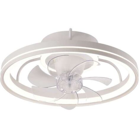 Ventilador a techo modelo Tom, 7 palas acabado blanco, 20cm(alto) 48cm(ancho) 48cm(fondo) .