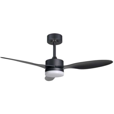 Ventilador a techo modelo Vulcano, 3 palas acabado negro, 40cm(alto) 106cm(ancho) 106cm(fondo) .