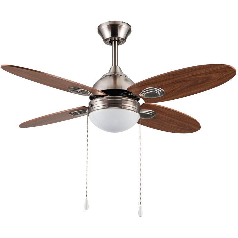 

Ventilador de techo motor AC 107cm 1xE27 Palas Reversibles Madera Oscura/Clara