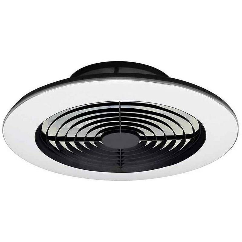 

Ventilador negro con led dimable ALISIO XL motor DC y conexion app Mantra