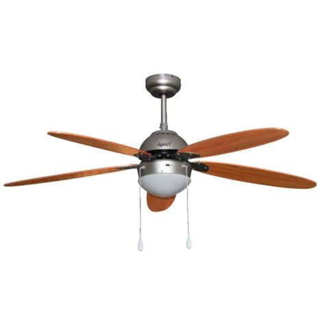 VENTILADOR AVANT TECHO GRIS/MADERA 132CM 60W 5ASPAS C/LAMP