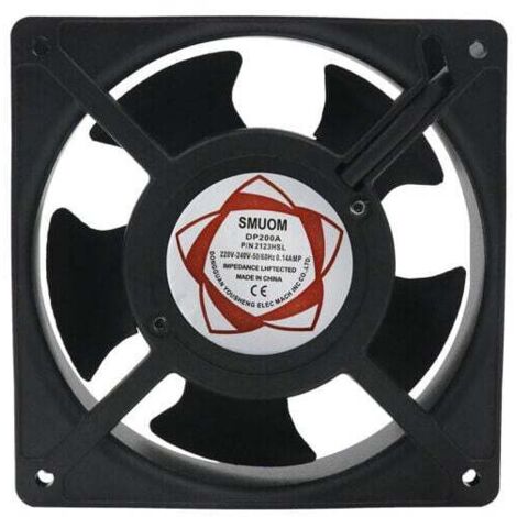Ventilador axial HYY AR para caja de chimenea, aspas metálicas insertables de alta temperatura, silencioso, universal, 120 x 120 x 38 mm