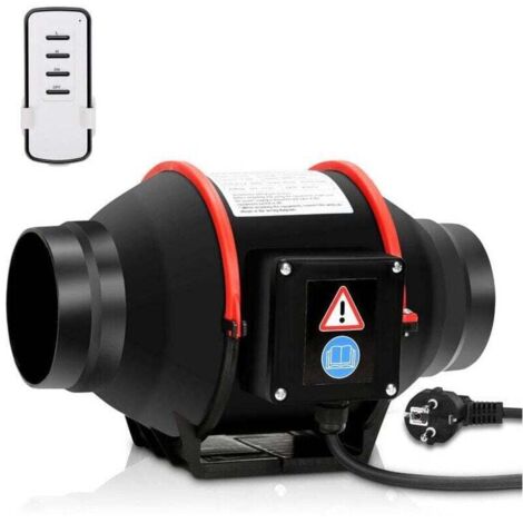 Ventilador axial para conductos de 100 mm/150 mm, XU, 540 m³/h, con control remoto, 150 mm, 75 W, KZQ