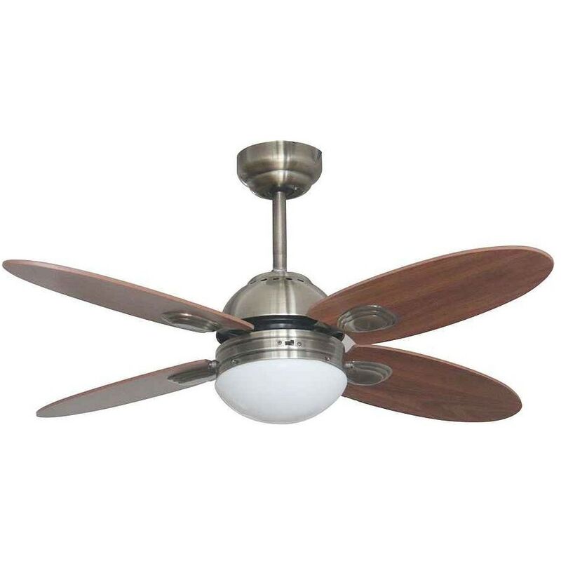 

Ventilador BERMEO cuero con luz de - Bastilipo