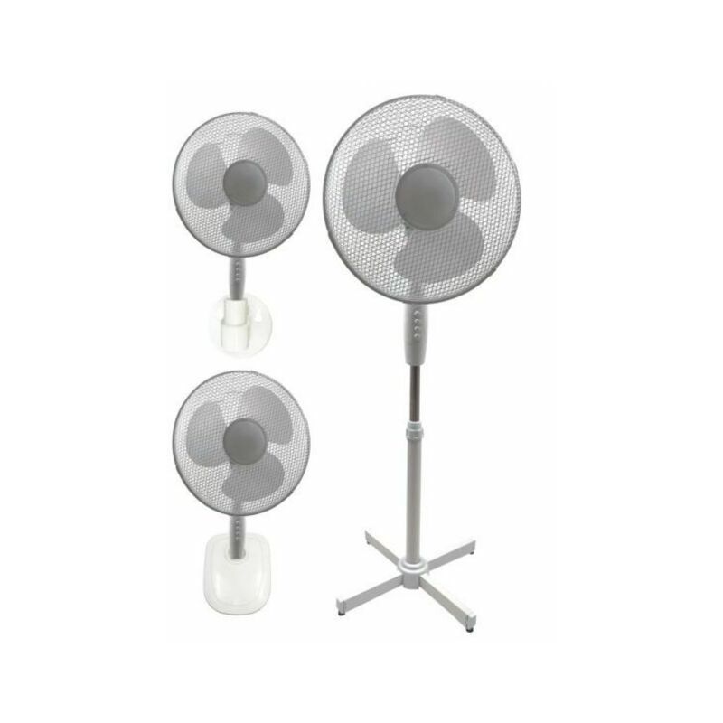 

Ventilador de pie de 55W con 3 soportes y cabezal oscilante multiorientable