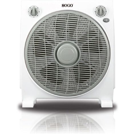Ventilador Box Fan 30cm SOGO SS21120 Gris, Blanco 45 W