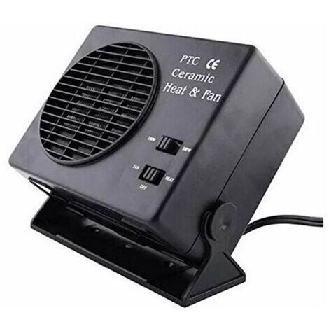 Ventilador calefactor eléctrico portátil - Calefactor cerámico para calefacción de automóviles, desempañador y descongelador de parabrisas 25A 300W 12V
