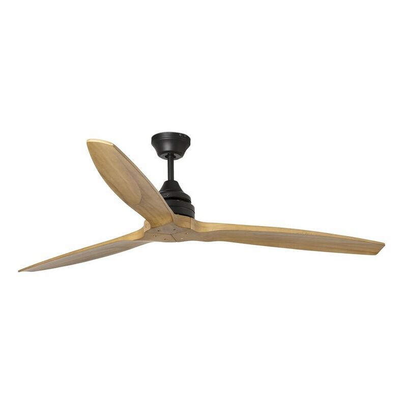 

Ventilador de techo Faro Barcelona 33718 ALO negro y madera