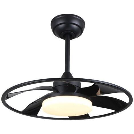 Ventilador Dc Celsius 26w Negro 6 Aspas 55d 2950lm 3000-4000-6500k 6vel. Remoto, Memoria Y Temporizador
