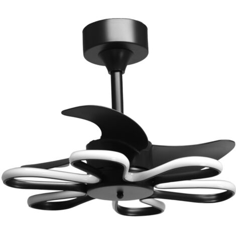 Ventilador DC ENEBRO negro, 3 aspas, 30W+30W LED