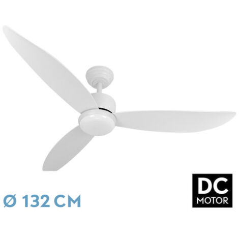 Ventilador Dc Genil Blanco Led 3 Temperaturas Memoria Color
