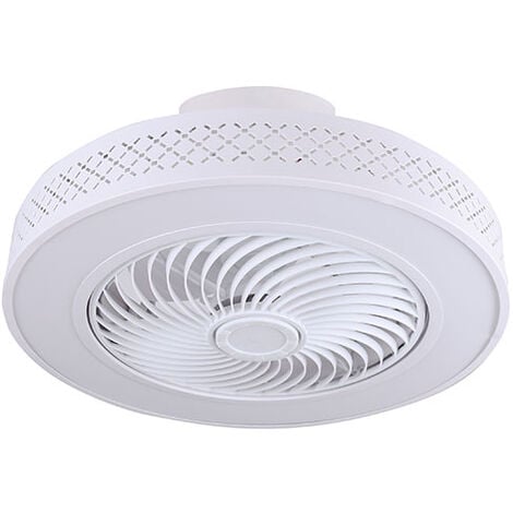 INTERLUSA Ventilador DC KABUL blanco, 5 aspas, 72W LED 3000-6000K, Al.19xD.50cm