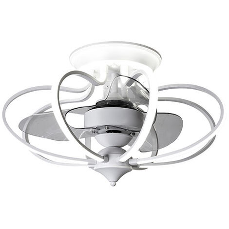 Ventilador DC KAI blanco D.60cm 3 aspas, con LED 120W 2500lm 3000-4000-6500K