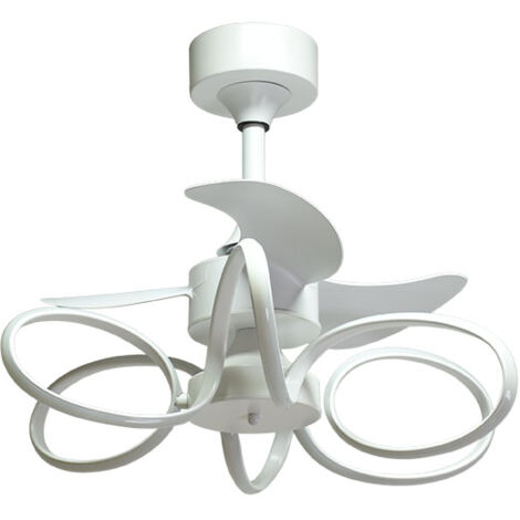 Ventilador DC KARLA blanco, 3 aspas, 65W+65W LED