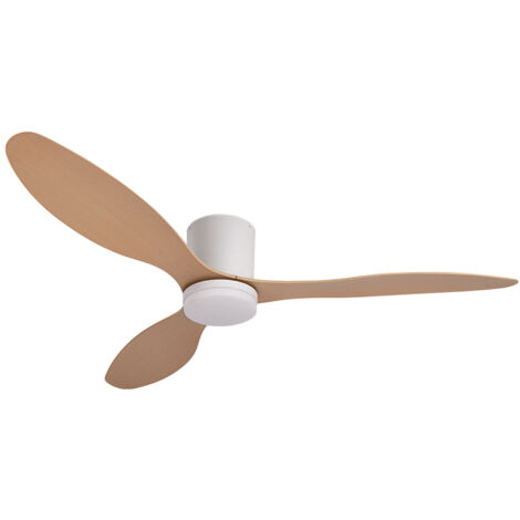 Ventilador DC MISTRAL blanco/haya, 3 aspas, 48W LED 300040006500K