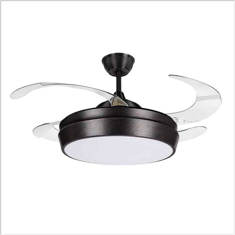 

Ventilador con plafon led 36w y motor DC SIMUN Marron Rustico - Fabrilamp