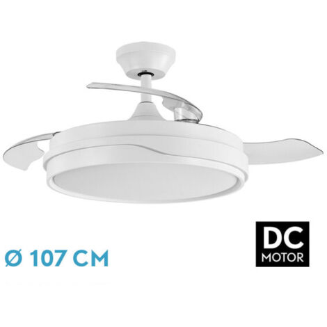 Ventilador Dc Tempano Blanco 59w 4aspas 106Ø 6980lm