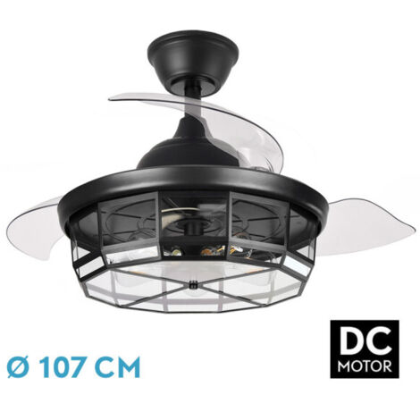 Ventilador Dc Tornado Negro 5xe27 107d