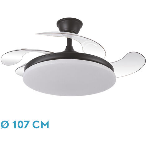 Ventilador Dc Tridente 59w Negro 4aspas Desp. 107d