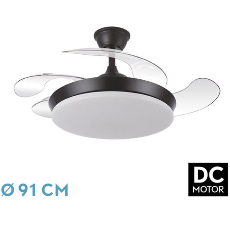 Ventilador Dc Tridente Mini 59w Negro 4aspas Desp.91d