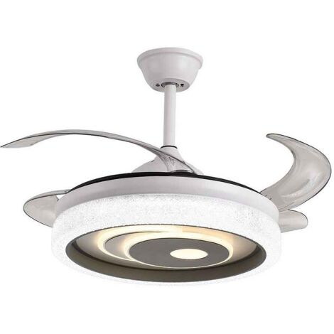 Ventilador DC TRIO blanco D.108cm 4 aspas retráctiles, con LED 36W 3240lm 3000-4000-6500K, memoria