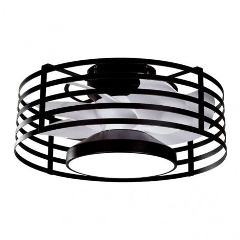 Ventilador DC Xaloc 22 W negro 7 aspas blancas 6 vel 3000–6500 K 57,8 cm mando
