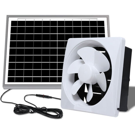 Ventilador de 12 V para hogar, cocina y baño, extractor solar (6")