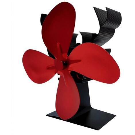 Ventilador de 4 aspas para estufa de leña, alimentado por calor, calefacción y ahorro de energía, funcionamiento silencioso, ventilador de chimenea para una mejor distribución del calor interior.