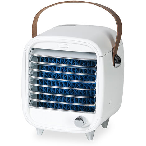 Ventilador de aire acondicionado portátil Ventilador de hielo Ventilador de enfriamiento de aire con velocidad continua con manija portátil para oficina en casa