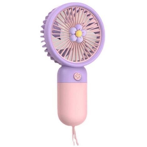 Ventilador de bolsillo personal KZQ, ventilador portátil recargable, ventilador pequeño, ventilador de mano a batería con pequeña flor para niñas, niños, mujeres y hombres, 15 x