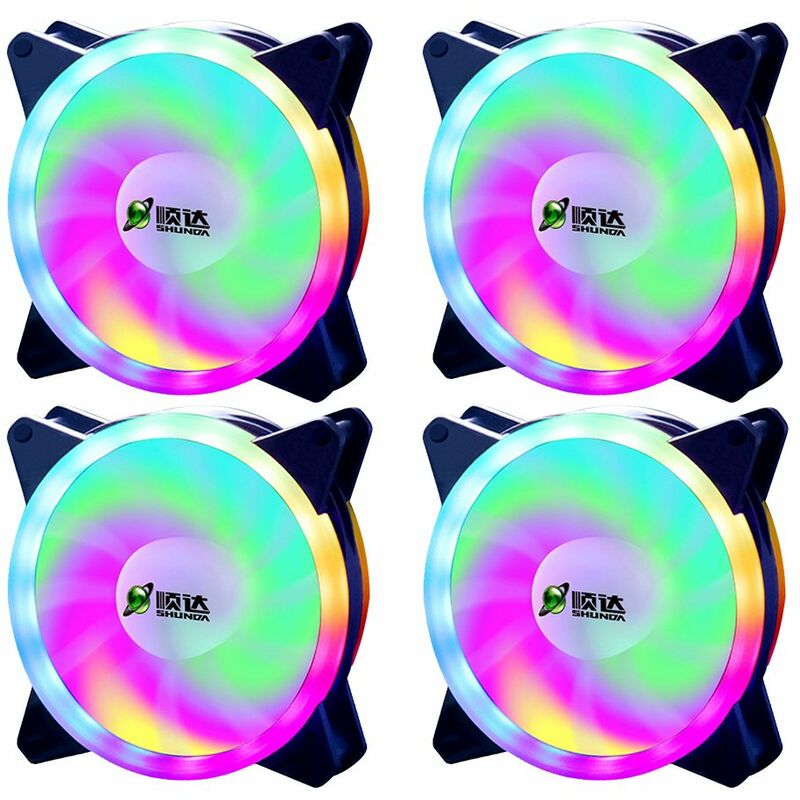 

Happyshopping - Caja RGB de 120 mm Ventilador Chasis Enfriador Velocidad ajustable / Control remoto / Concentrador de control / 12V RGB / 5V ARGB